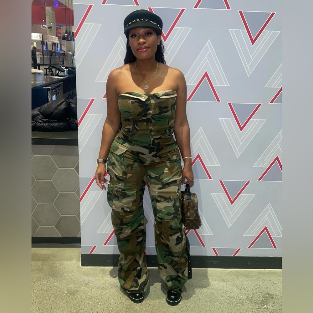 Beautiful camo cargo jumpsuit